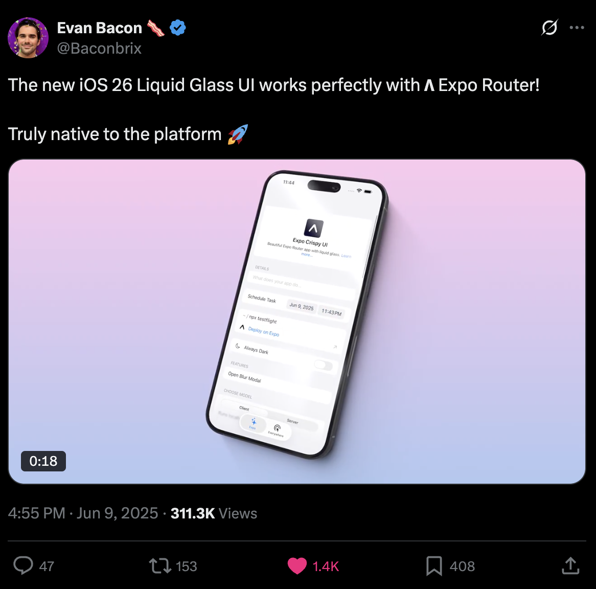 React Native and Liquid Glass